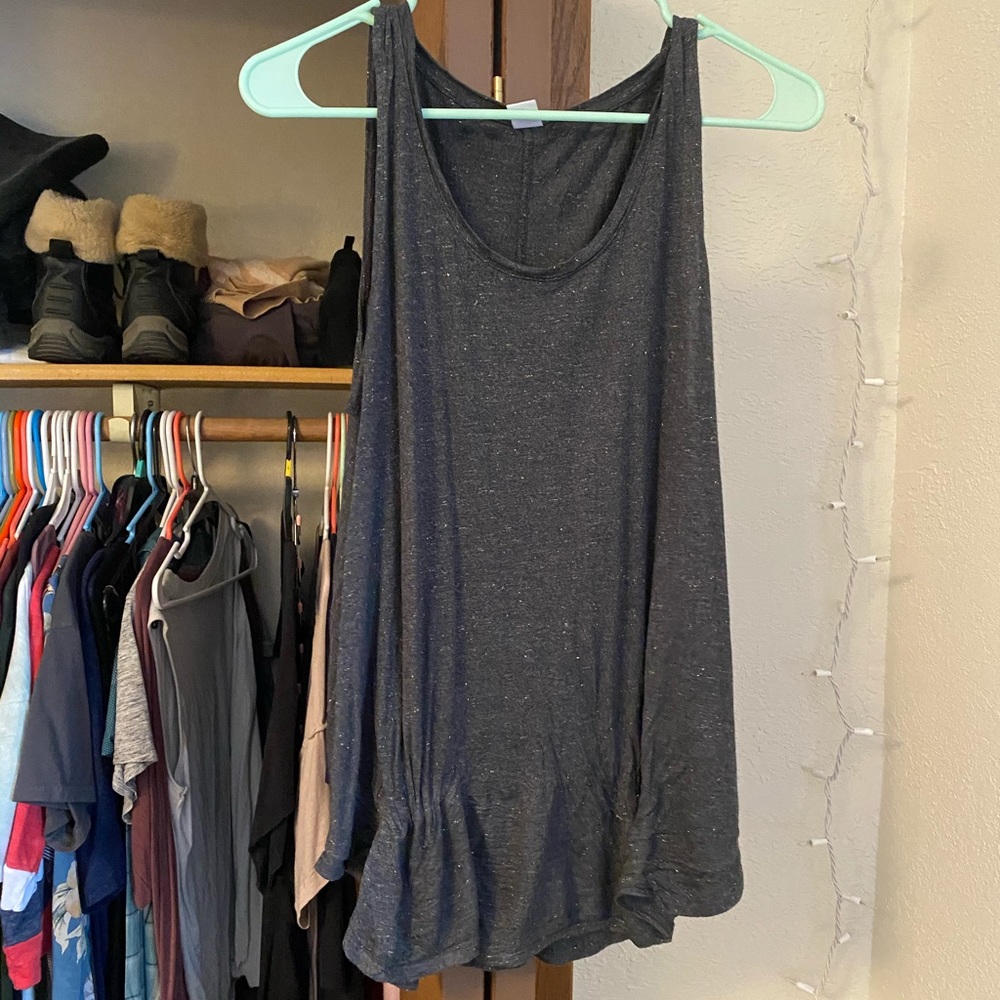 Shimmery gray tank